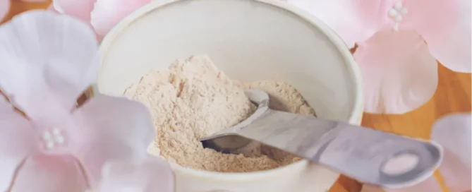 poudre de baobab dans un pot prête à être ajoutée à l'alimentation