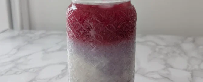 latte glacé hibiscus bissap